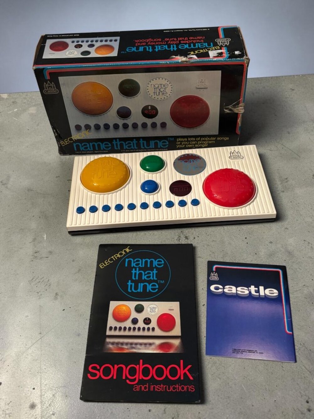 Electronic Name That Tune Game By Castle With Original Box Songbook And Instruct